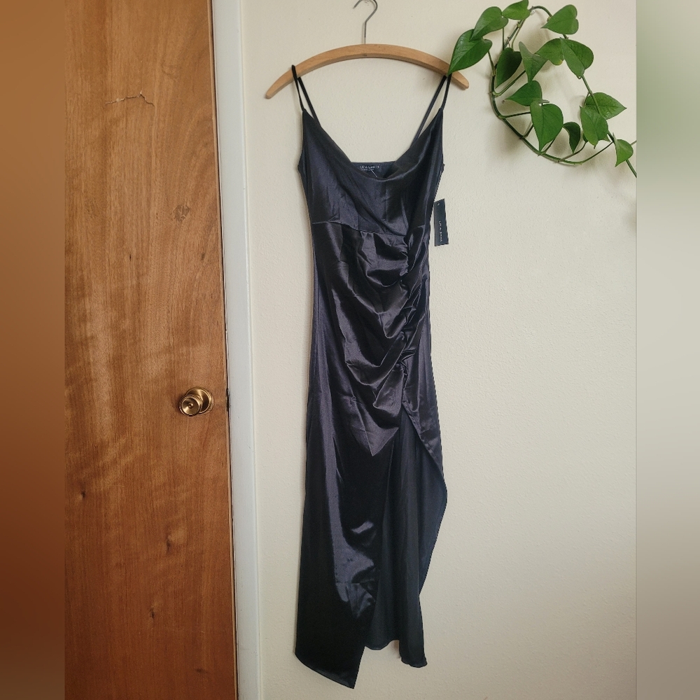 NWT Liz & Sara | Black Satin Slip Dress